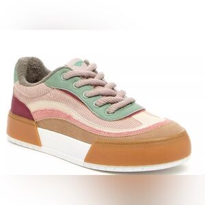 Womens Rocket Dog Carson Color-Block Sneaker - Taupe / Sage - Size 11